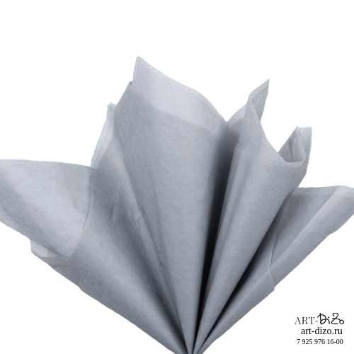 Тишью 76×50 см серая, 100 листов