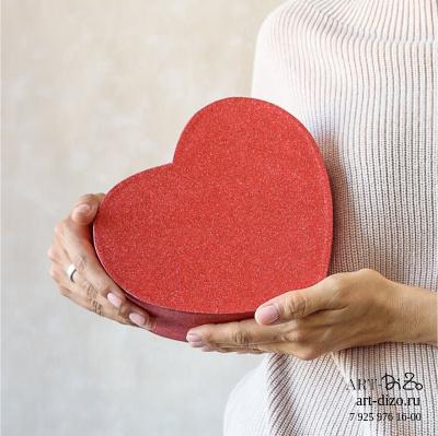 Сердце MINI 19*17*9 см Supershine (GLITTER NEW глиттер новый 120 г 100*70 Красный   )