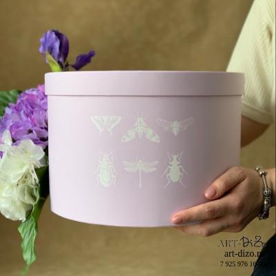 Коробка круглая 30*20 см Basic/Metallic "Коллекция"  (LE CIRQUE ЦИРК 140 г 1000*700 LILAC сиреневый)