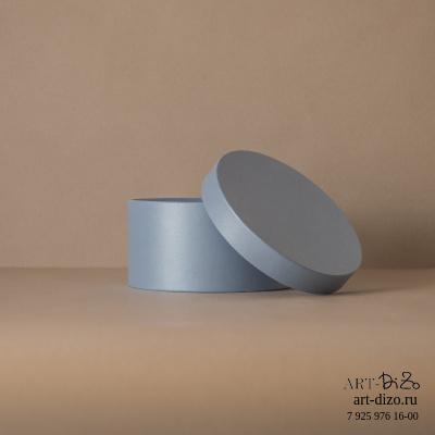 Коробка круглая 50*20 см Basic/Metallic/Бумага (CURIOUS METALLICS 120 г 700*1000 пастель айсберг)