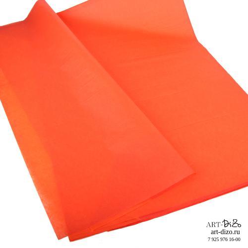 Тишью 76×50 см оранжевая, 100 листов