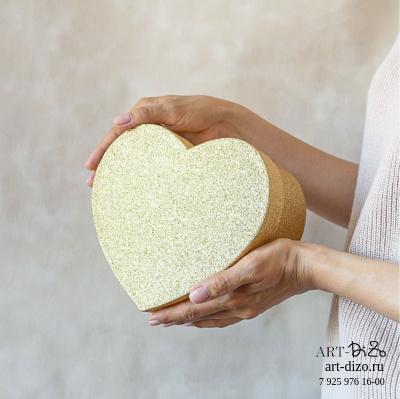 Сердце MINI 19*17*9 см Supershine (GLITTER NEW глиттер новый 120 г 100*70 Золотой)