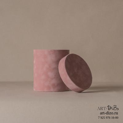 Коробка круглая 17*18 см Бархат (Dainel SG  31  Pink / Грязно-розовый)