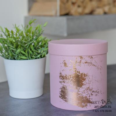 Коробка круглая 17*18 см Basic/Metallic "Кисть Поталь"  (KEAYKOLOUR КЕЙКОЛОР 120 г 100*70 old rose / увядающая роза)