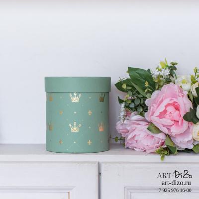 Коробка круглая 17*18 см Basic/Metallic "Короны"  (KEAYKOLOUR КЕЙКОЛОР 120 г 100*70 matcha tea / японский чай)