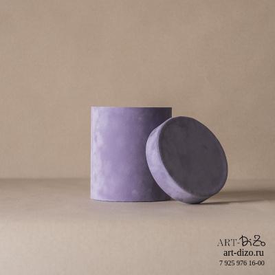 Коробка круглая 17*18 см Бархат (Dainel SG 53 Mauve/ сиреневый )