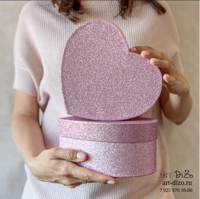 Сердце MINI 19*17*9 см Supershine (GLITTER NEW глиттер новый 120 г 100*70 Розовый   )