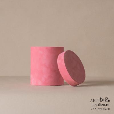 Коробка круглая 17*18 см Бархат (Dainel SG 47 Corail/ коралловый )