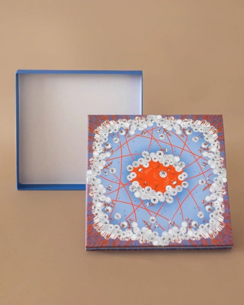  Фотография коробка крышка-дно с ярким рисунком цифровой печатью