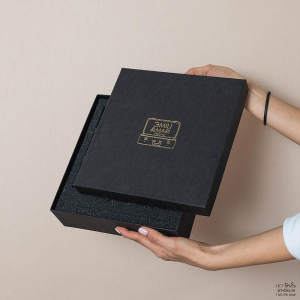  Фотография коробка 24×25×6.5 см под парфюмерный набор