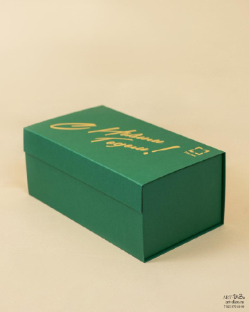  Фотография коробка с откидной крышкой новогодняя