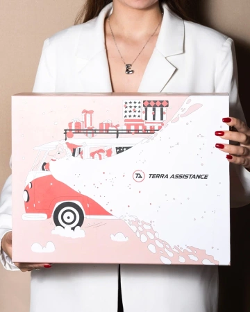  Фотография коробка на магнитах с ложементом к новому году