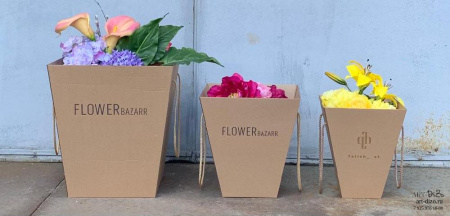 Цветочные переноски с лого на заказ от производителя