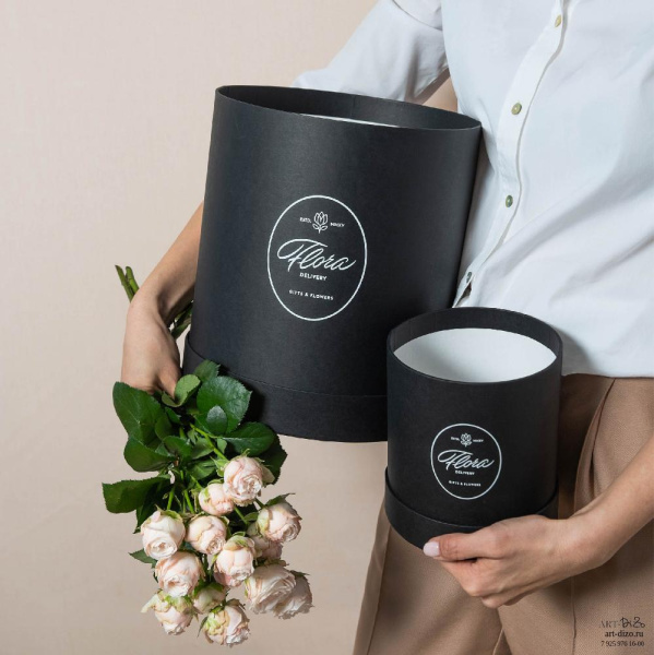 Круглые коробки 13×15 и 23×26 см  Фотография круглые коробки 13×15 и 23×26 см