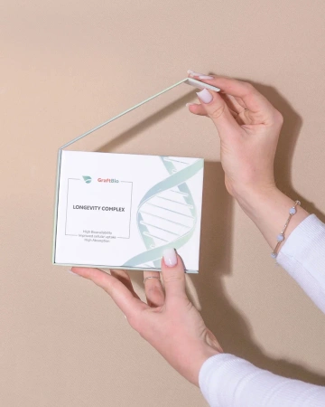 Коробка на магнитах для витаминного комплекса LONGEVITY  Фотография коробка на магнитах для витаминного комплекса longevity