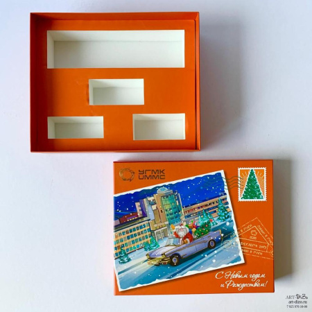  Фотография коробка для корпоративных подарков 29×24×8.5 см с цифровой печатью