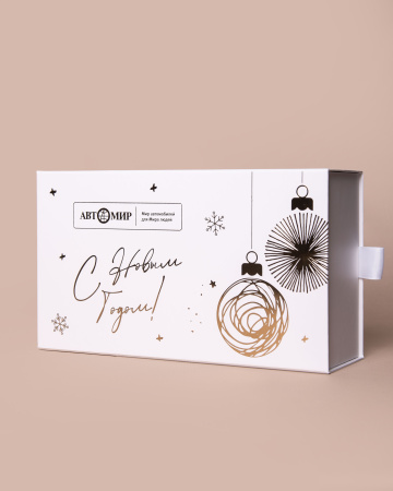  Фотография коробка пенал с ложементом в новогоднем дизайне