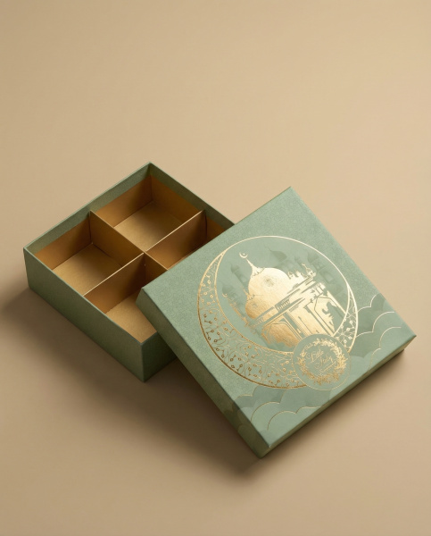 Фотография коробка крышка-дно для конфет с перегородками