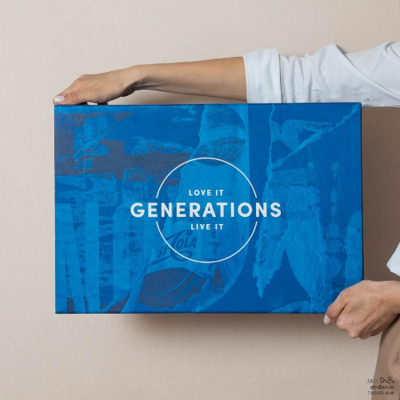 Коробка с откидной крышкой с полноцветной печать внутри и снаружи для промо