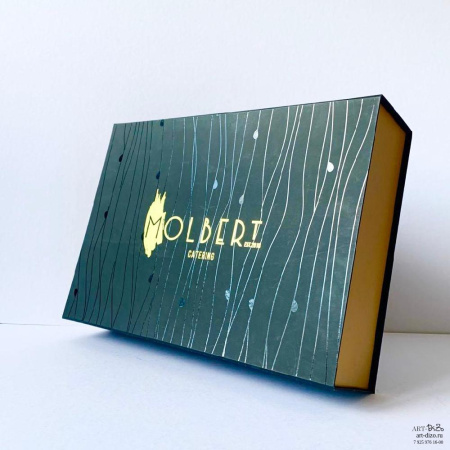  Фотография коробка для корпоративных подарков 35×25×8 см в дизайнерской бумаге