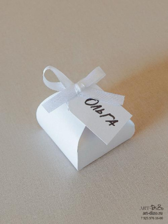 Бонбоньерка 6×6×5 см, Sirio Белый Мрамор