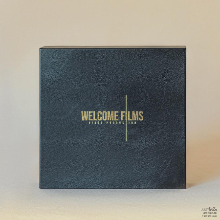 Брендированный бокс из кашированного картона для жёсткого диска, карточки на заказ оптом