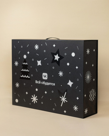  Фотография новогодняя коробка книга на магнитах для компании vk