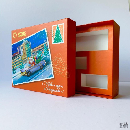  Фотография коробка для корпоративных подарков 29×24×8.5 см с цифровой печатью