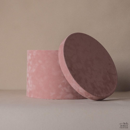 Коробка круглая 30*20 см Бархат (Dainel SG  31  Pink / Грязно-розовый)