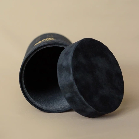  Фотография коробка круглая бархатная 10*19 см