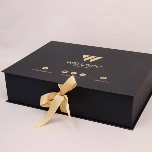  Фотография коробка на лентах для агенcтва элитной недвижимости