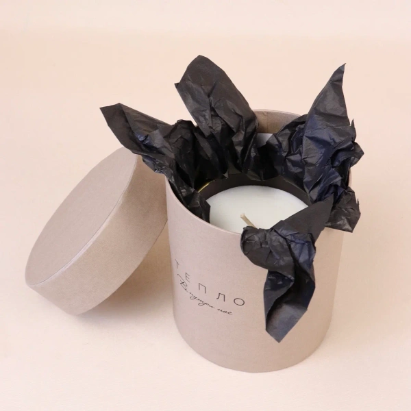  Фотография коробка крышка-дно для свечей тепло