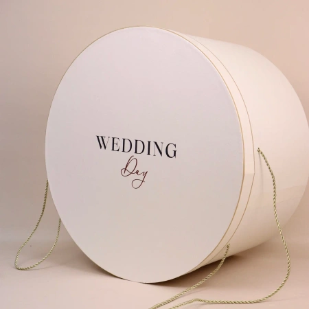  Фотография круглая коробка для свадебного платья