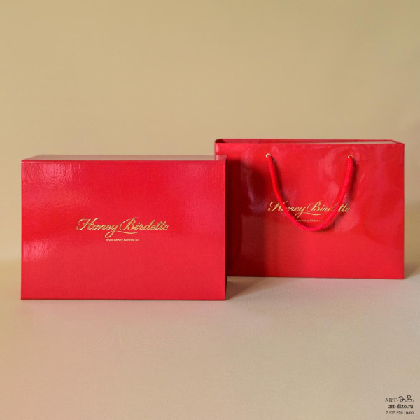  Фотография пакет 35×25×12 см красный глянец