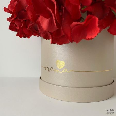 Стоимость подарочной коробки круглой 20×20 см Basic/Metallic «Мама» 1