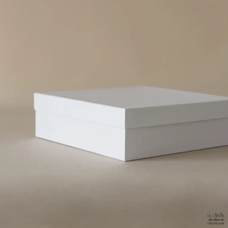 Белая коробка крышка-дно  Фотография белая коробка крышка-дно