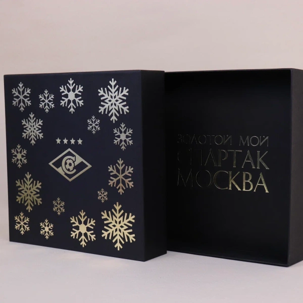  Фотография коробка пенал из переплетнного картона для корпаративных подарков