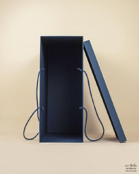 Коробка крышка дно из дизайнерской бумаги с ручками  Фотография коробка крышка дно из дизайнерской бумаги с ручками