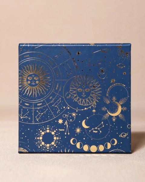  Фотография коробка на магнитах для украшений с астрологической картинкой