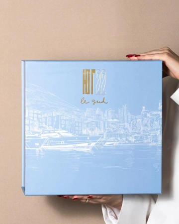  Фотография голубая коробка на магнитах в морской тематике