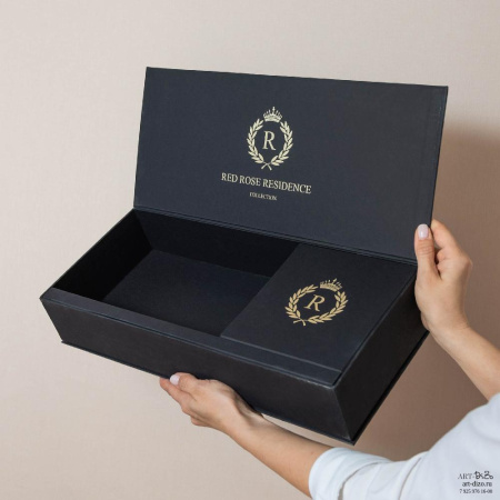 Коробка 550×350×75 см с откидной крышкой на магнитах  Фотография коробка 550×350×75 см с откидной крышкой на магнитах