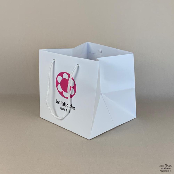 Пакет для транспортировки букетов, цветочных композиций с логотипом на заказ