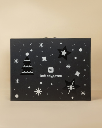  Фотография новогодняя коробка книга на магнитах для компании vk