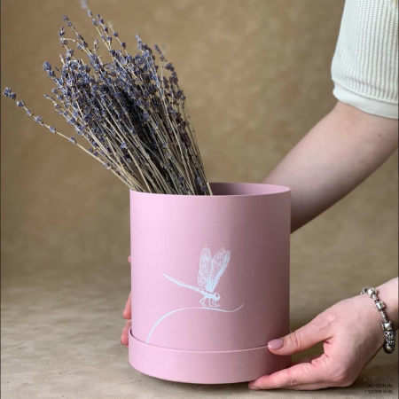 Цена подарочной коробки круглой 17×18 см Basic/Metallic «Стрекоза» 1