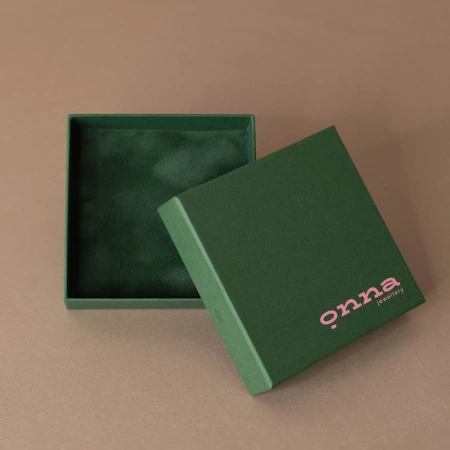  Фотография зеленая коробка крышка-дно для парфюма