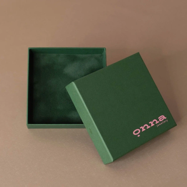  Фотография зеленая коробка крышка-дно для парфюма