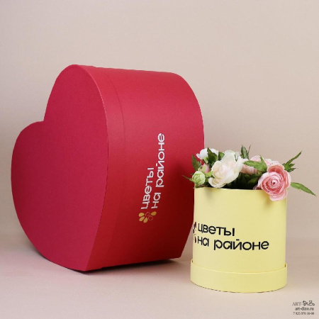  Фотография упаковка в форме сердца для цветов