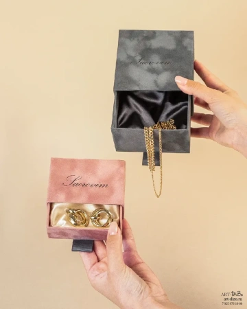  Фотография бархатная коробка для украшений