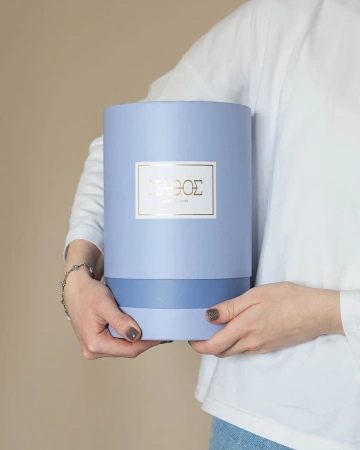 Коробка круглая на втулке 15*24 для пасахльного кулича  Фотография коробка круглая на втулке 15*24 для пасахльного кулича