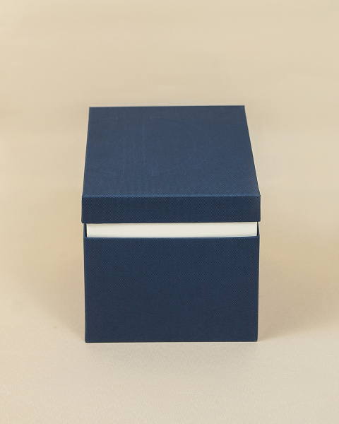  Фотография синяя коробка-куб для украшений